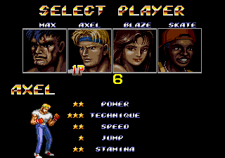 Streets of Rage II (Mega Play) Screenthot 2